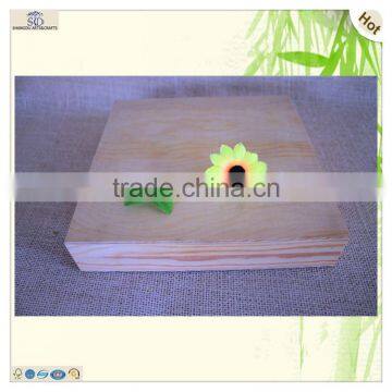 Heze Candy Holder Plain Lid Pine Suitcase Box photo-2