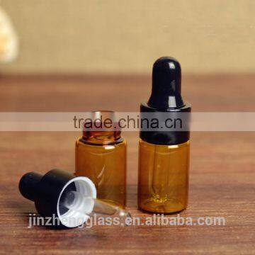 Straight Side Brown 3ml Glass Eye Droppers Black Bulb Glass Droppers for Use With Glass Bottles. Screw Top photo-4