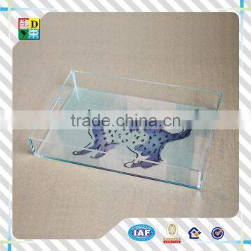 2015 Modern Design Acrylic Serving Tray/rectangle Acrylic Tray With Custom Printed for Hotel From China Manufacturer Low Price photo-3