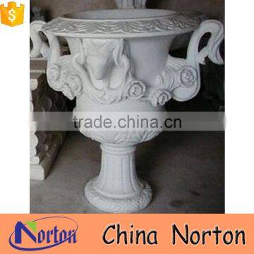 pure white marble luxury heart shaped flower pot NTMF- FP209X