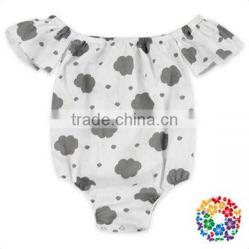 Many Printing New Style Off Shoulder Girls Romper Cute Funny Custom Baby Bodysuit photo-5