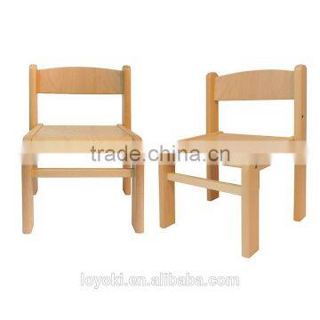 Children's Furniture Solid Beech Wood Children's Chairs child chair without Armrests Natural Varnish