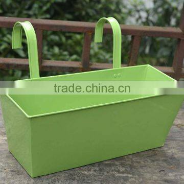 Factory Direct Sales Galvanized Metal Flower Pot Stands Country Style Hanging Garden Iron Planter photo-3