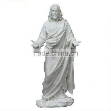 Outdoor Decor Stone Carvings and Sculptures Hand Carved Marble Regilious Jesus Christ Statue photo-4