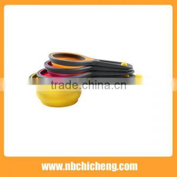 4-pc Set Silicone Foldable Measuring Spoon Measuring Cup Baking Silica Gel Soft Measuring Cup photo-3