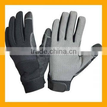 Best Price Anti Slip Palm Dotted Promotional Mechanic Safety Work Gloves Leather Working Gloves For Hand Protection