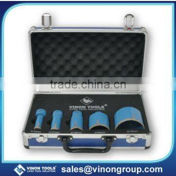 New Vacuum brazed diamond core drill bit Set, Dry Diamond Core Drill Bit Set for Ceramic and Tiles