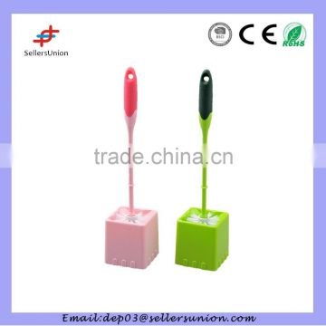 plastic toilet bursh soft grip handle with square holders