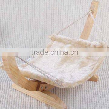 Cat swing bed pet hammock bed with wood stand cat hammock bed