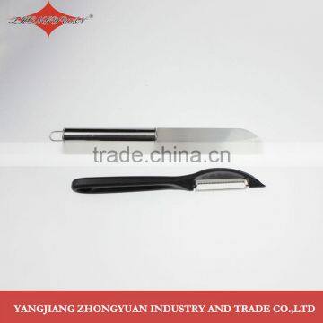 ZY-N1001 Easy Grip, Serrated-blade Vegetable Peeler and Stainless Steel Paring Knife Set photo-4