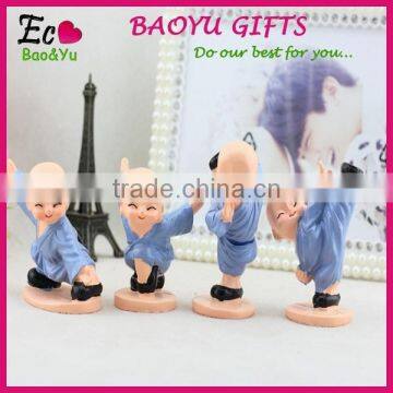 Mini CUTE fashional Resin decoration ,Zakka furnishing articles creative Shaolin kung fu boy Creative resin gifts