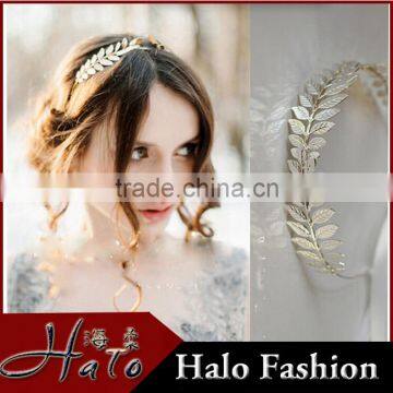 High Quality Tiara Metal Crowns Geek Goddess Athena Leaf Headband LH003-001