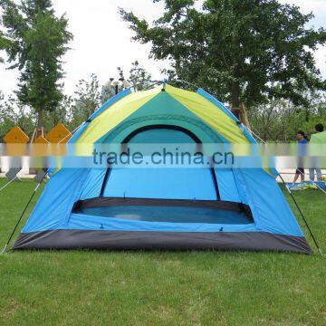 3 Person Double Layer Ripstop Polyester Family Camping Tent With Fiberglass Pole photo-2