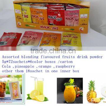 FDA certification passed blending orange flavoured juice drink powder