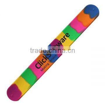Logo Printed Custom Wholesale Kids Silicone Snap on Bracelet photo-6