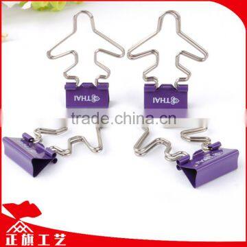Airline Advertising Gift Plane Shape Metal Bolldog Clip With LOGO Printing photo-4