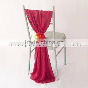 72*190cm Free Shipping Chiffon Chair Sashes Yellow/Wine/Blue/Purple/Pink Chair Sashes For Wedding Chiavari Chair Decoration photo-4