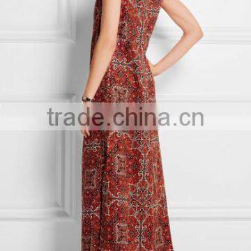 Fashion Sleeveless Vintage Boho Dress Latest Women Linen Dress HSD6672 photo-4