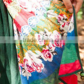 Long Floral Vintage Dress Folk Style Women's Dress photo-3