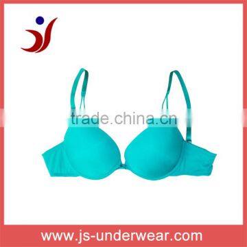 js-113 Popular Comfortable lady lingerie molded bra glossy bra naked bra no decorate fantasy for sexy ladies (accept OEM)