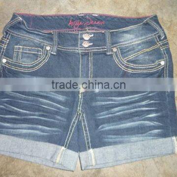 Jeans Denim Shorts, Ladies Stylist Denim Jeans Shorts photo-3