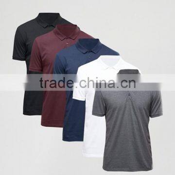 Factory Hot Sale Breathable Cotton Polo Collar Polo Shirt/Plain Black Machine Wash Polo Shirt photo-5