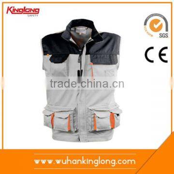 100% COTTON FISH VEST with POCKETS WORKWEAR VEST CHINA MANUFACTURER OEM