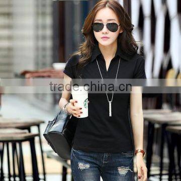 Hot Sale Professional Wholesale Cheap Custom Women Short Sleeve Polo Shirt Cotton photo-2