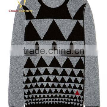 Intarsia Men's Blend Male Cashmere Sweater 2016 photo-4