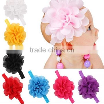 F40633A Hot saling chiffon flowers beautiful baby headband