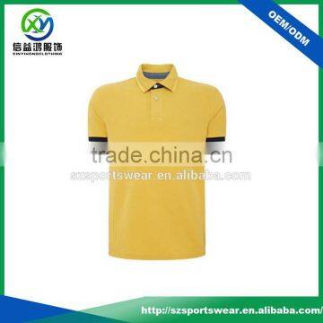 wholesale eco-friendly bright yellow colorful polo shirt 100% cotton