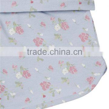 Hot Sale 2017 Custom Kids Summer Floral Cotton Pajamas for Baby Girls Pyjama Top and Shorts Set 1-6 Years