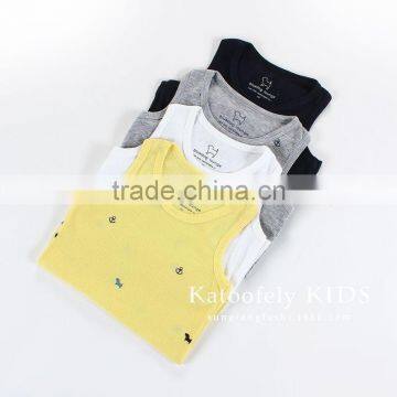 Wholesale summer sleeveless cotton boys casual children tops