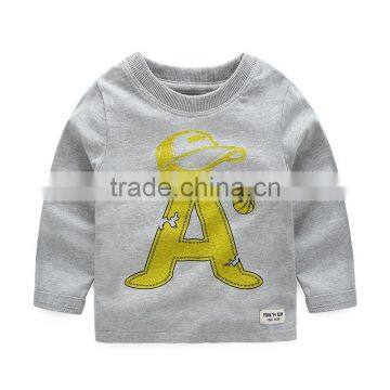 Wholesale Spring Cotton Long Sleeves Boys Kids Round Neck T-shirt photo-4