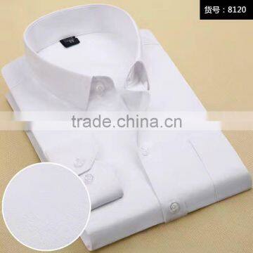 Formal fashion white shirt for men fashion, breathable men's dress shirt long sleeve