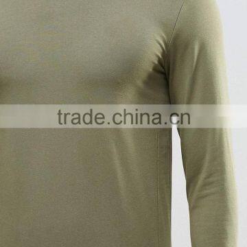 Guangzhou Shandao Casual Summer O-neck Long Sleeve 160g 100% Cotton Custom Slim Tall T Shirt photo-3