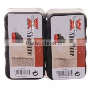 Shoe polish sponge with natural oil for smooth leather shoes