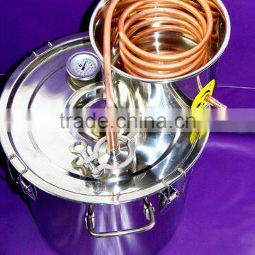 High Quality Best Price 18L Copper Moonshine Ethanol Alcohol Water Distiller Still Stainless Boiler photo-6