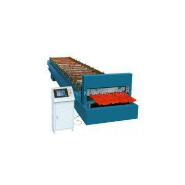 Custom Roof Panel Roll Forming Machine with Hydraulic Cutter 0 - 10m/min 11 Stations