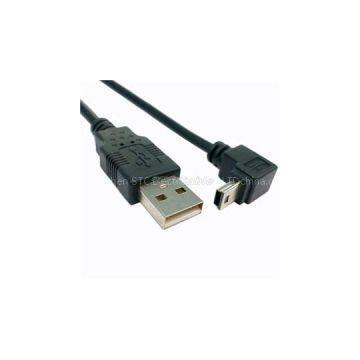 USB 2.0 A To Down Angle Mini B Cable