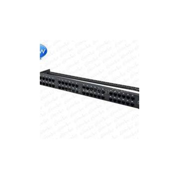 UTP 1U Cat.6A Patch Panel 48Port With Back Bar 110 Or Dual Use IDC