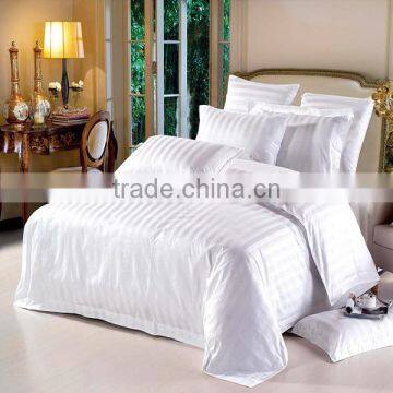 china wholesale new luxury 100% cotton stripe hotel bed sheet set