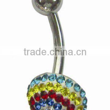 Rainbow Banana Navel Belly Piercing Jewelry