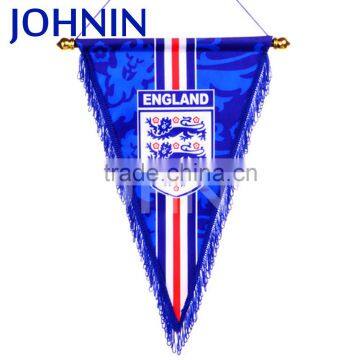 Wholesale custom logo double layer football club pennant exchange hanging flag