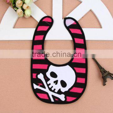 Cotton Fabric With Peva Backing Alternative Skull Crossbones Baby Bib photo-3