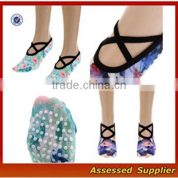 FXS148/ Custom Colorful Print Pilates Yoga Sock Ballet Socks photo-3