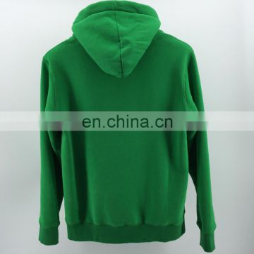 Green Double Thick Pullover Hoodies Embroidery applique pockets hooded sweatshirt