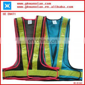 factory custom made light mesh led tubes flashing led lights sport reflective vest