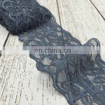 Nylon Spendex Elastic Lace By Yard For Headbands Headwrap 3" Stretchy Floral Lace Trim photo-3