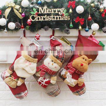 Novel Christmas Tree Decoration Santa Claus Snowman Elk Stocking